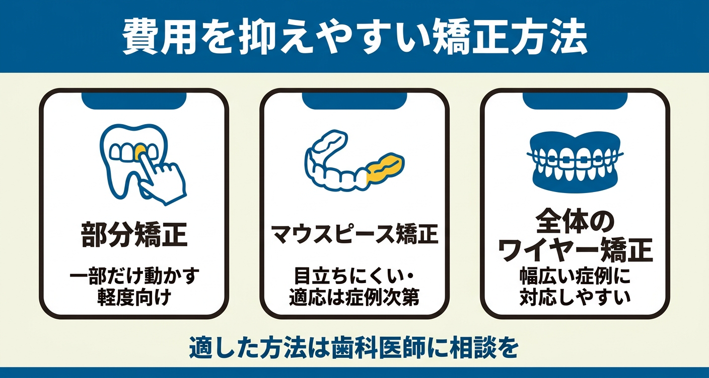 歯列矯正の治療方法と費用の確認点