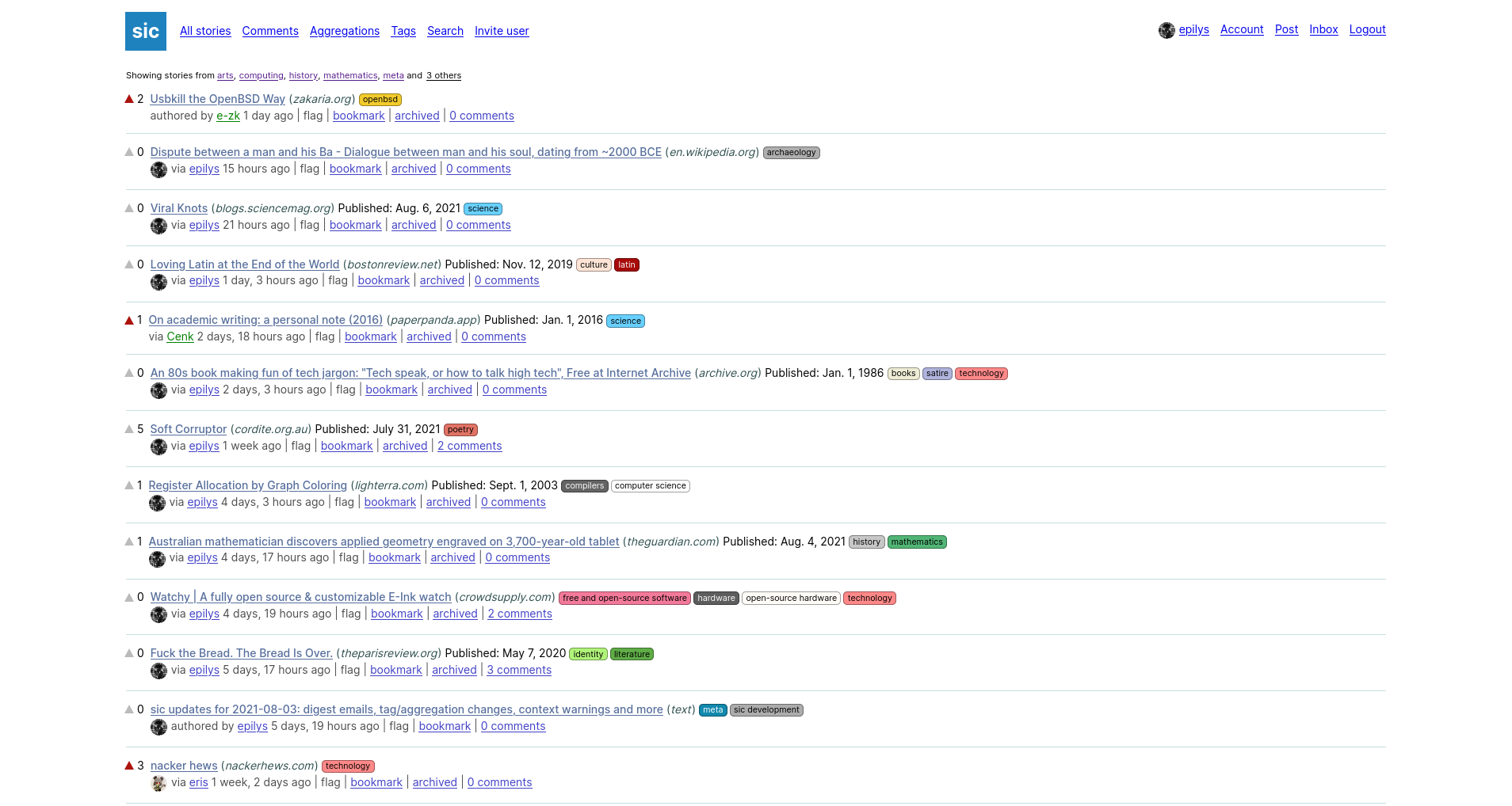 frontpage screenshot