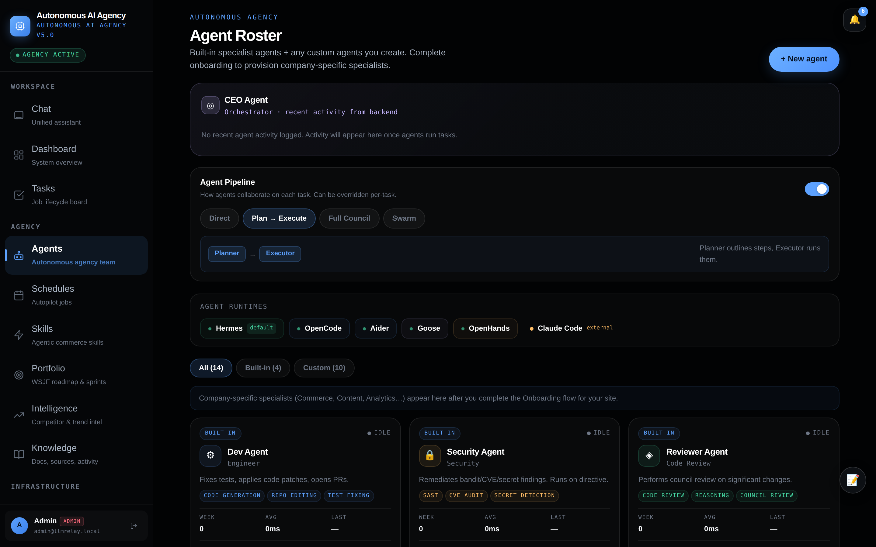 🤖 Agents — autonomous team