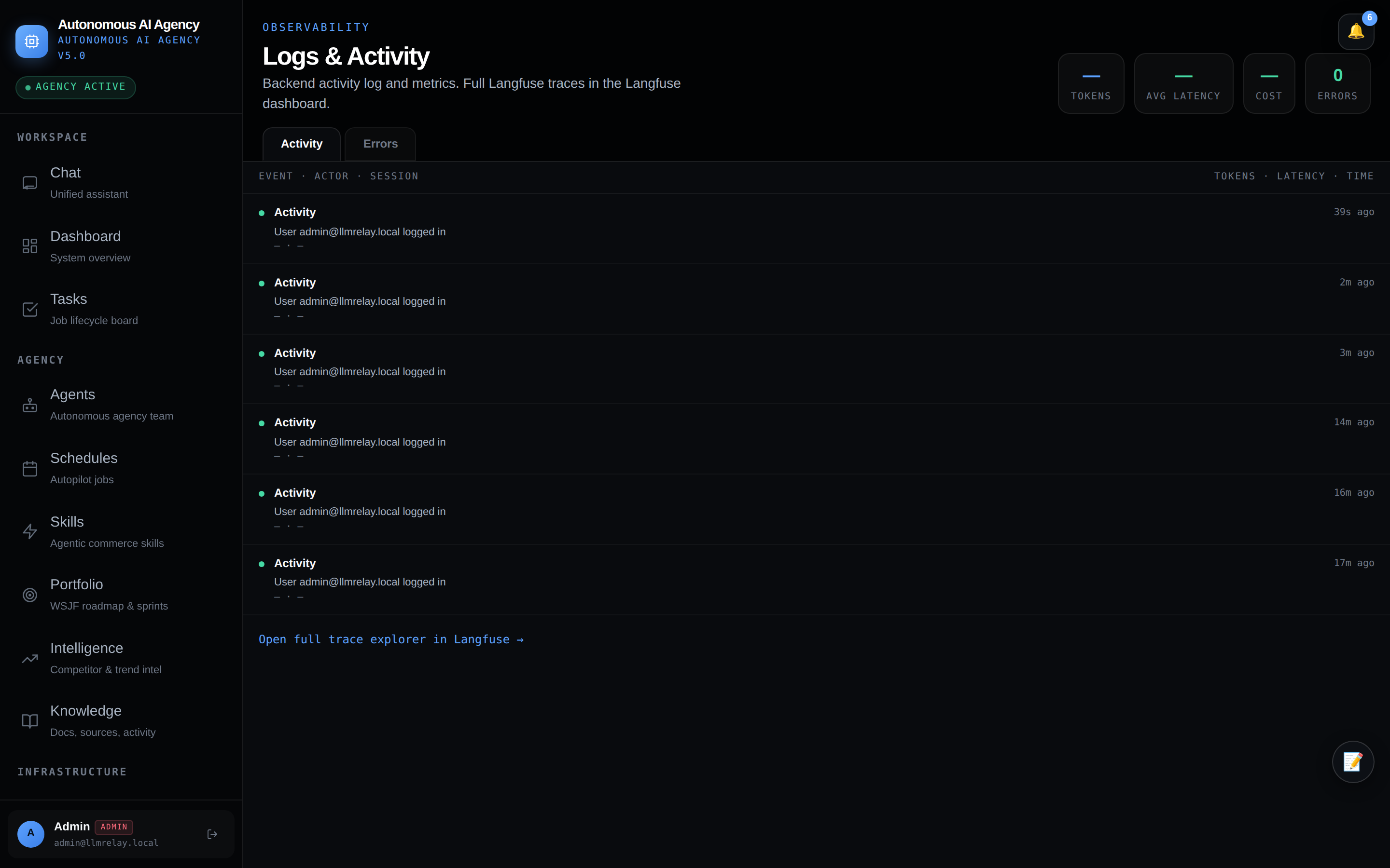 🔭 Logs — traces & observability