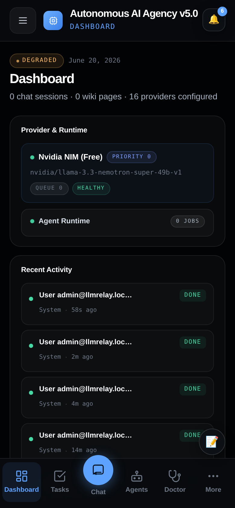 Mobile dashboard