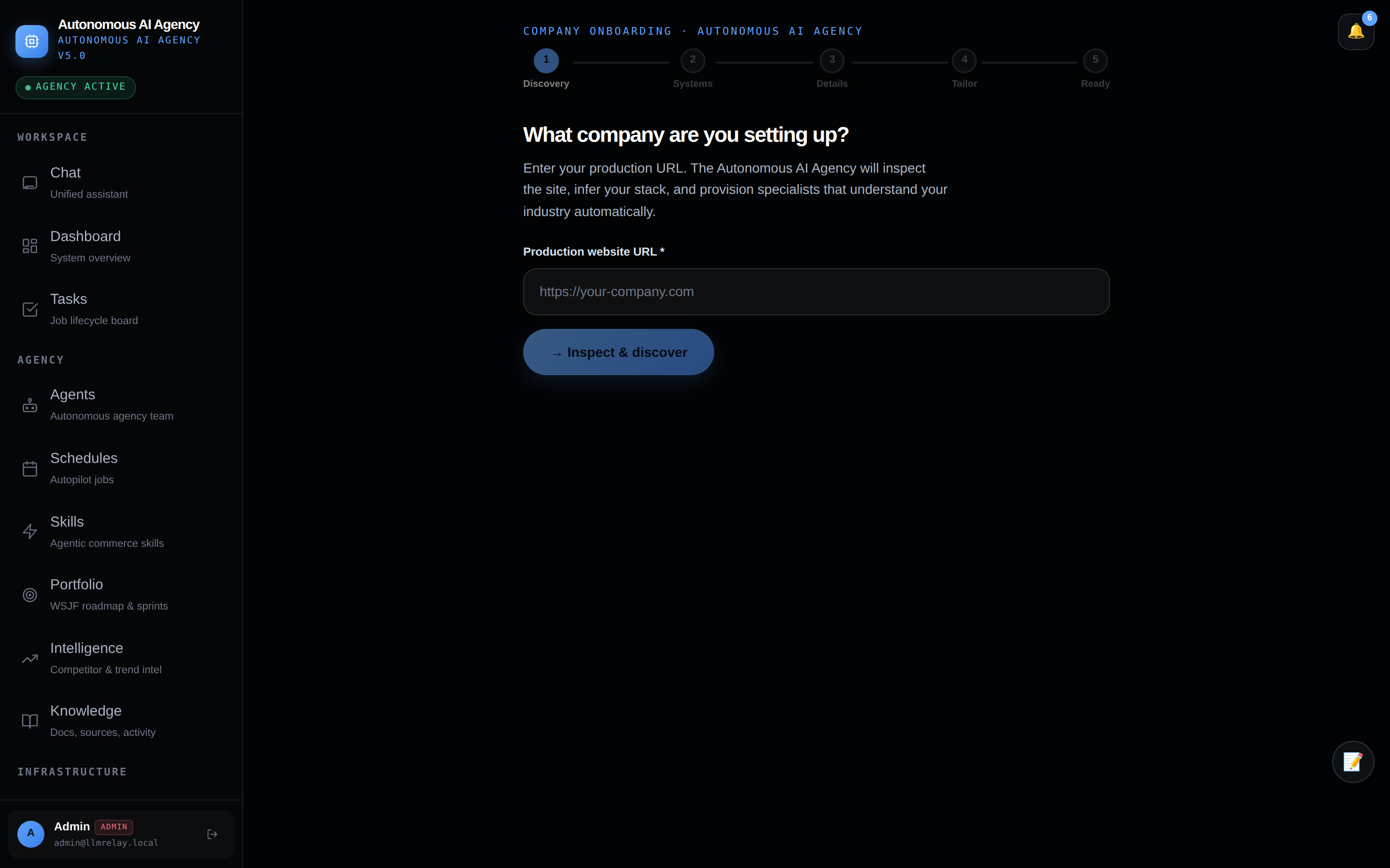 ✨ Onboarding — setup wizard