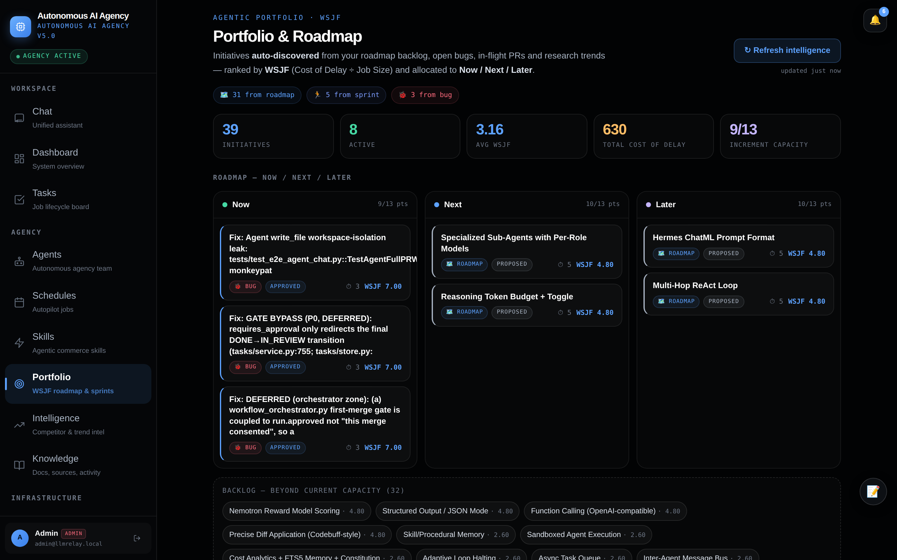 🎯 Portfolio — WSJF roadmap