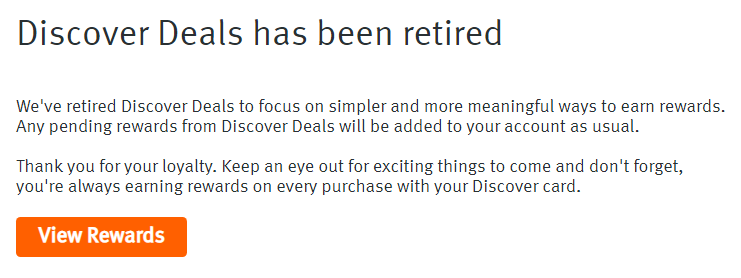 Retired discover deals