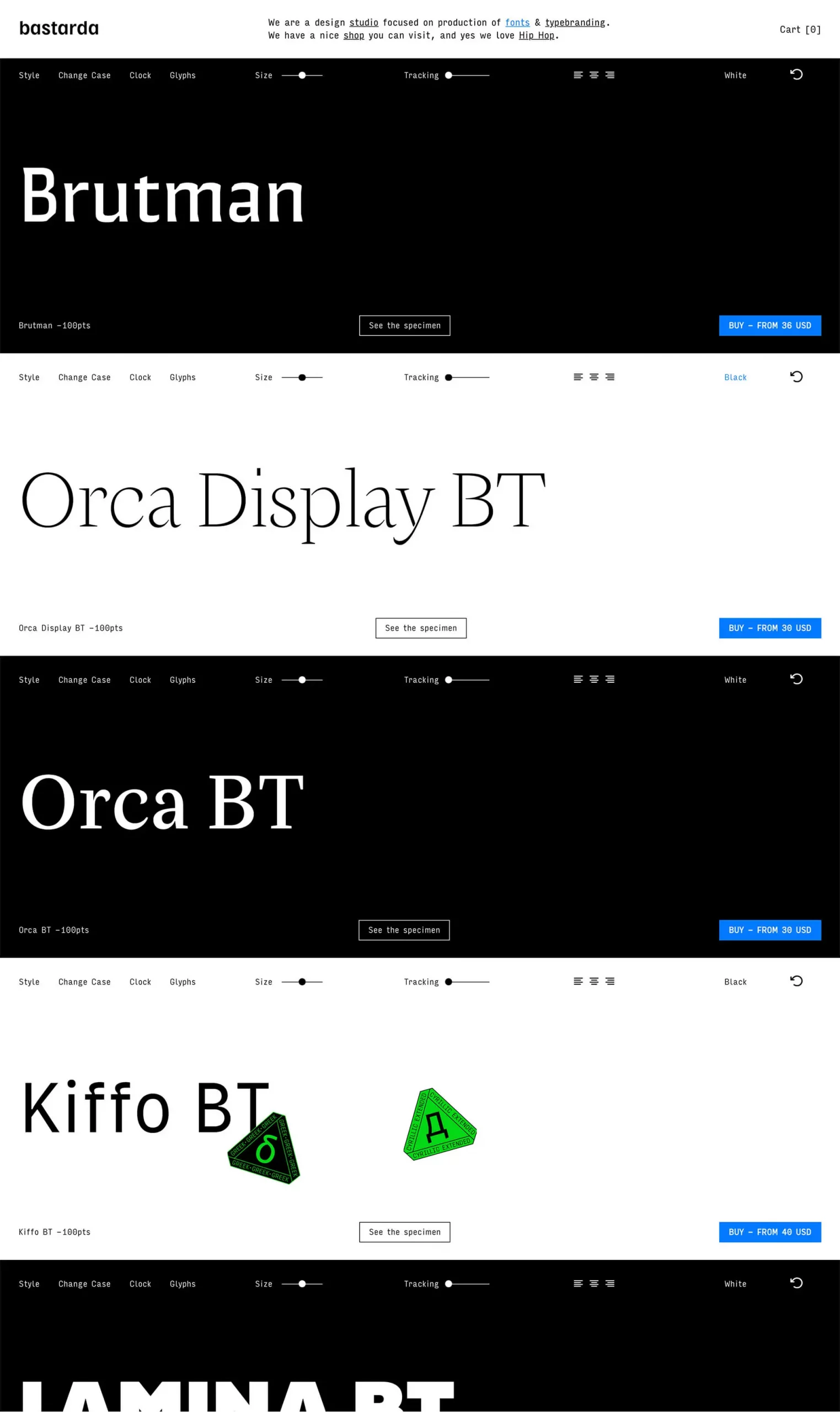 Tipografías para Bastarda Type