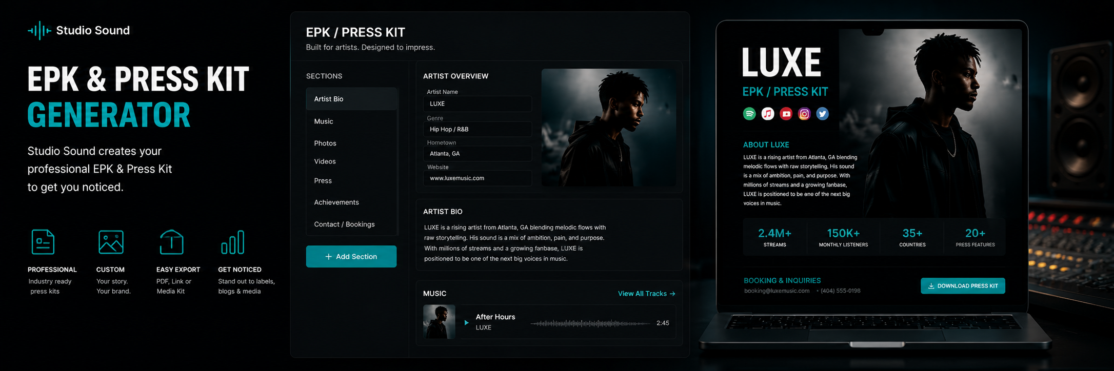 Press Kit Generator