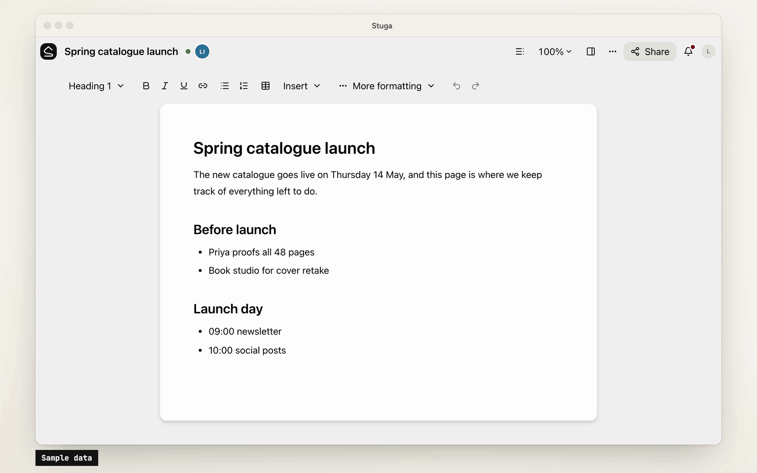 The built-in co-author's edits arriving as suggestions, accepted and rejected one by one
