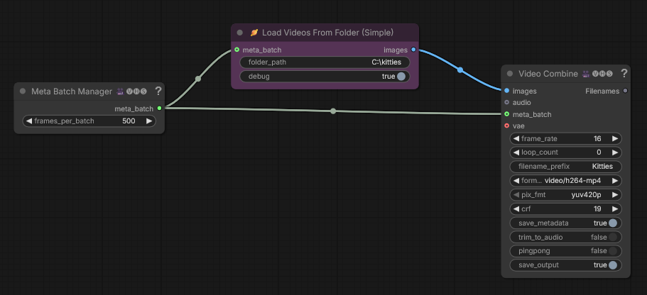 Load Videos From Folder (Simple) Node