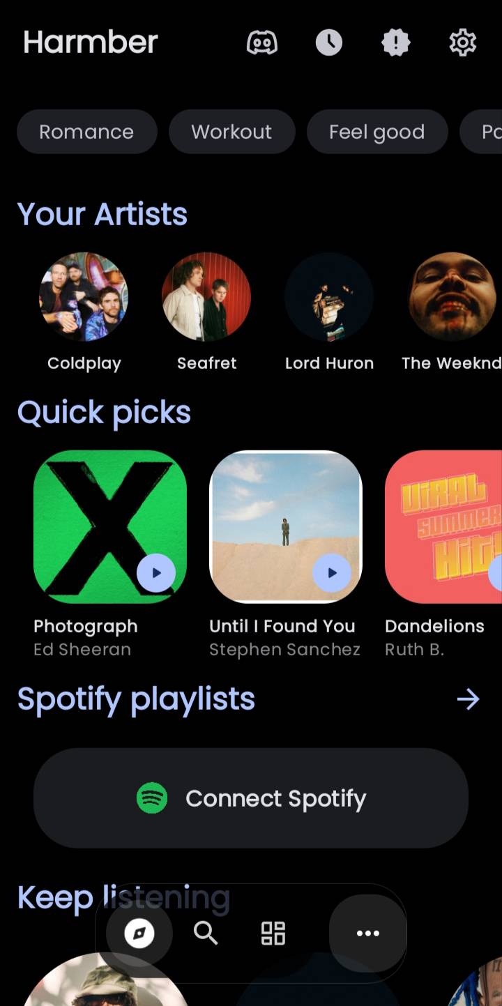 Lyrics screen
