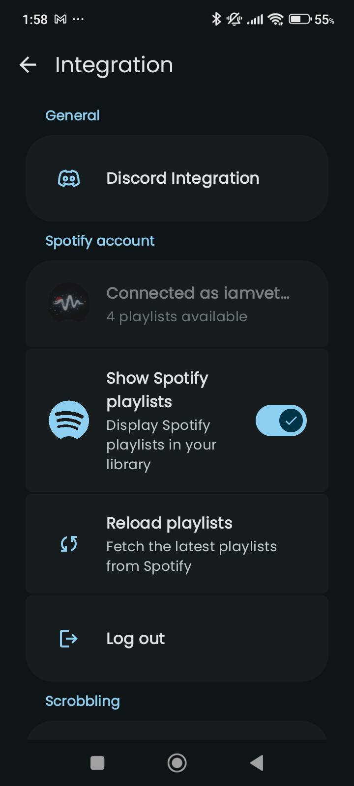 Discover screen