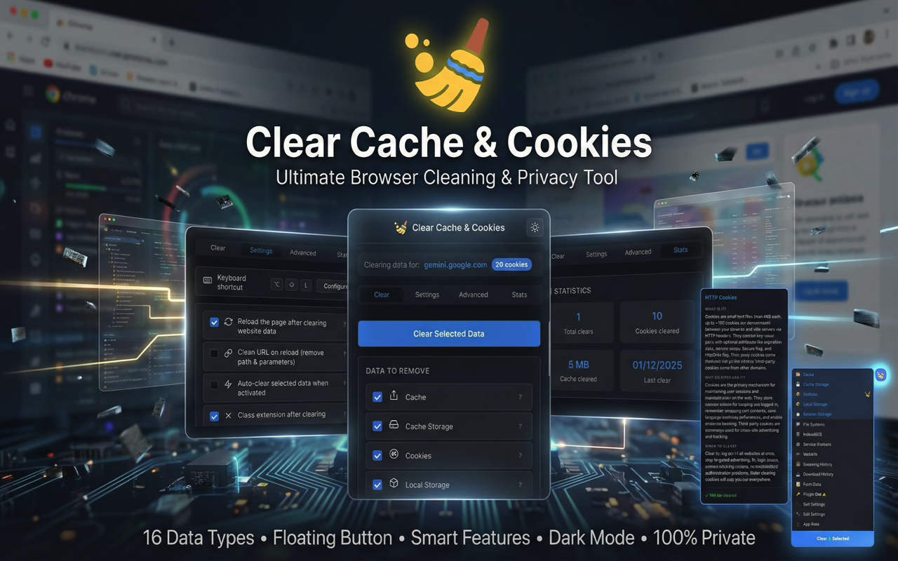 Clear Cache & Cookies