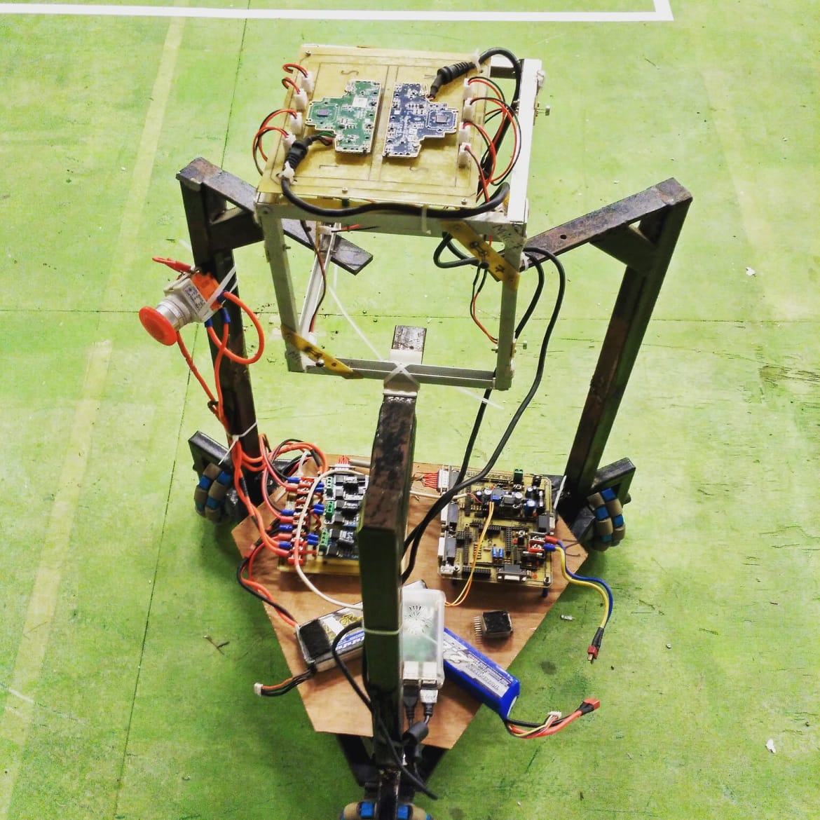 Robot with cubical microphone array