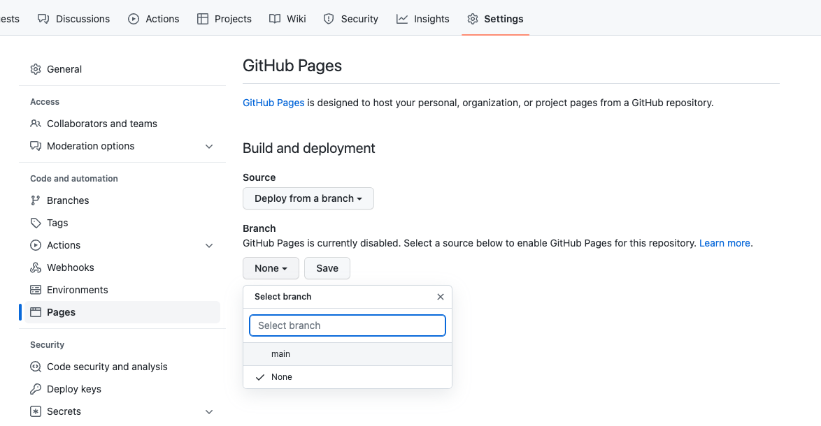 Set up GitHub Pages