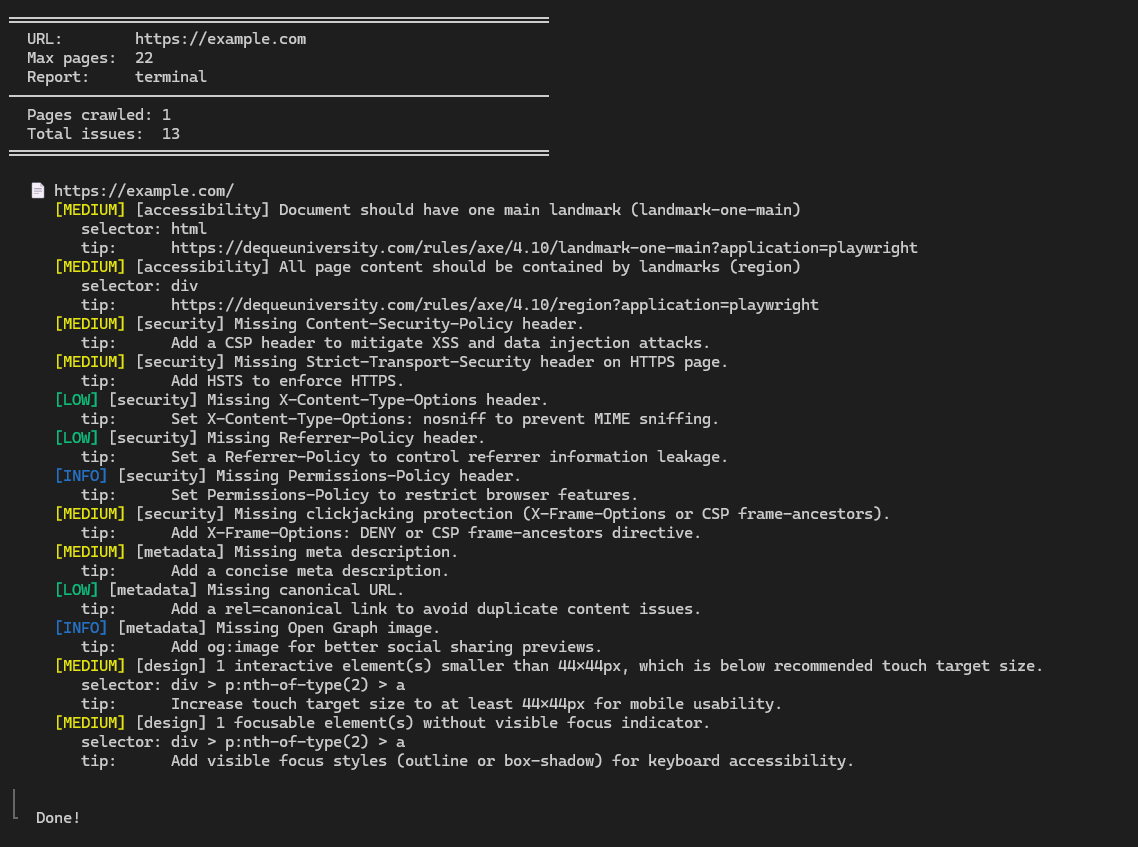 Terminal report