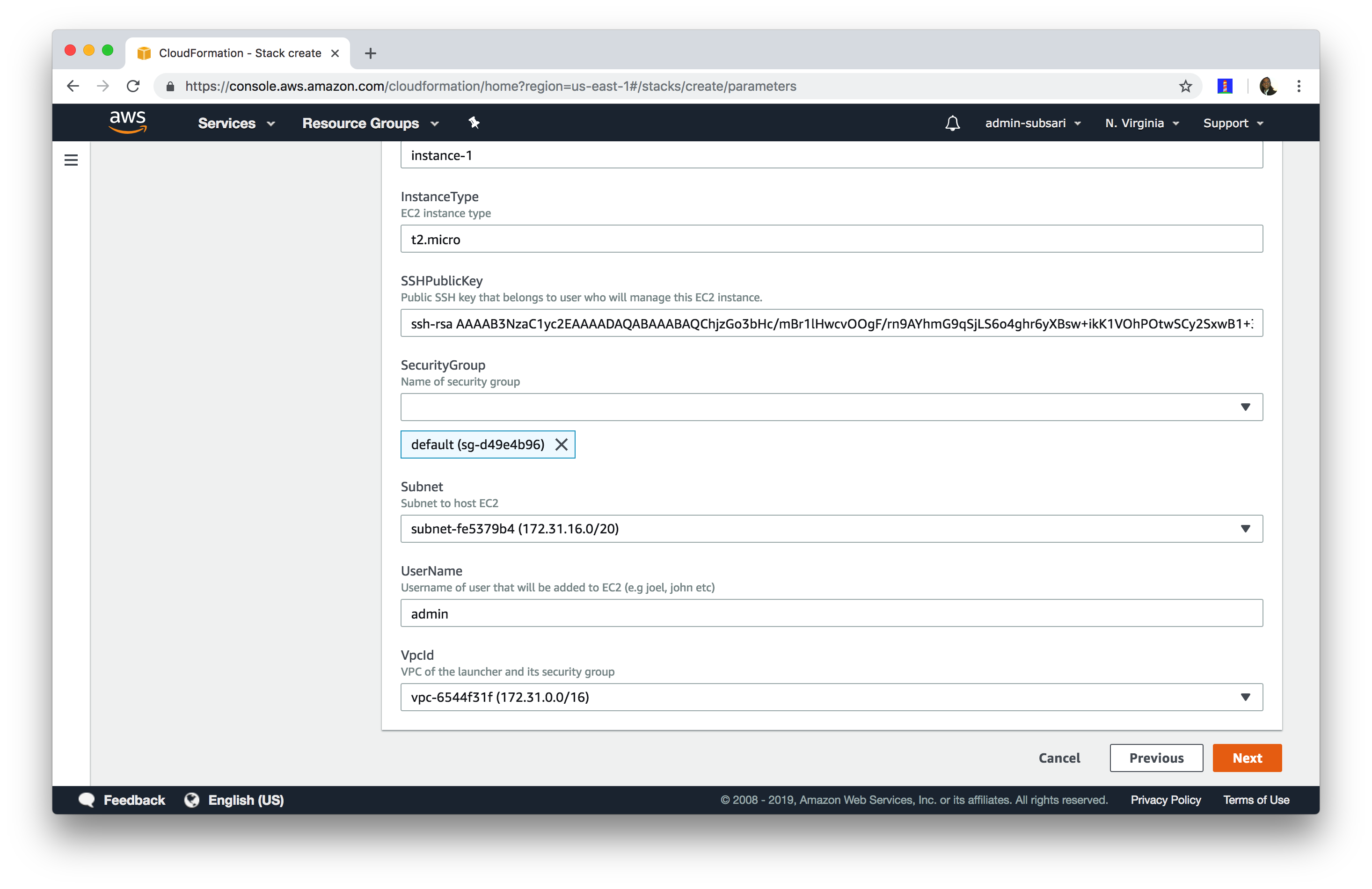 Specify Public SSH Key