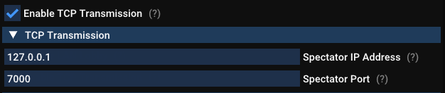 TCP Transmission Settings