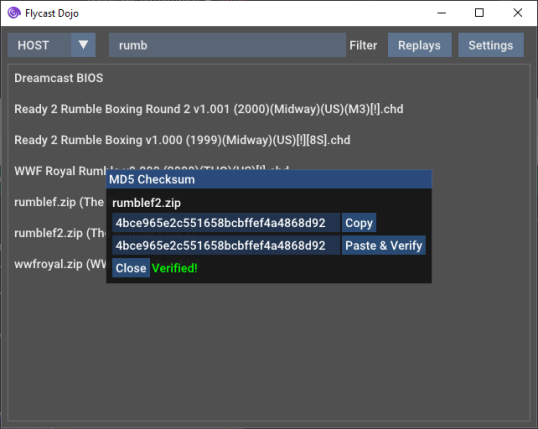 MD5 Checksum Window - Verified!