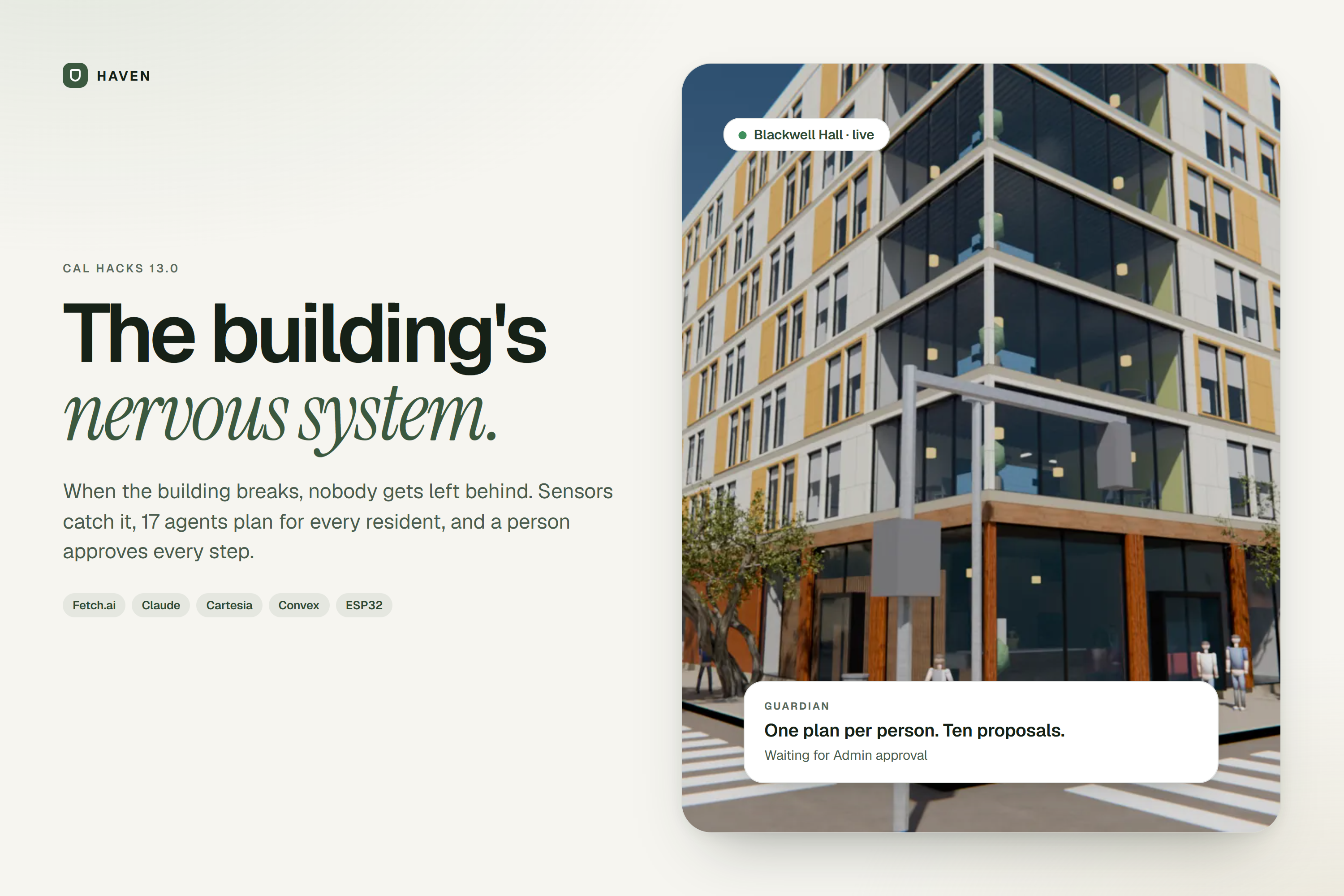 HAVEN, the building's nervous system