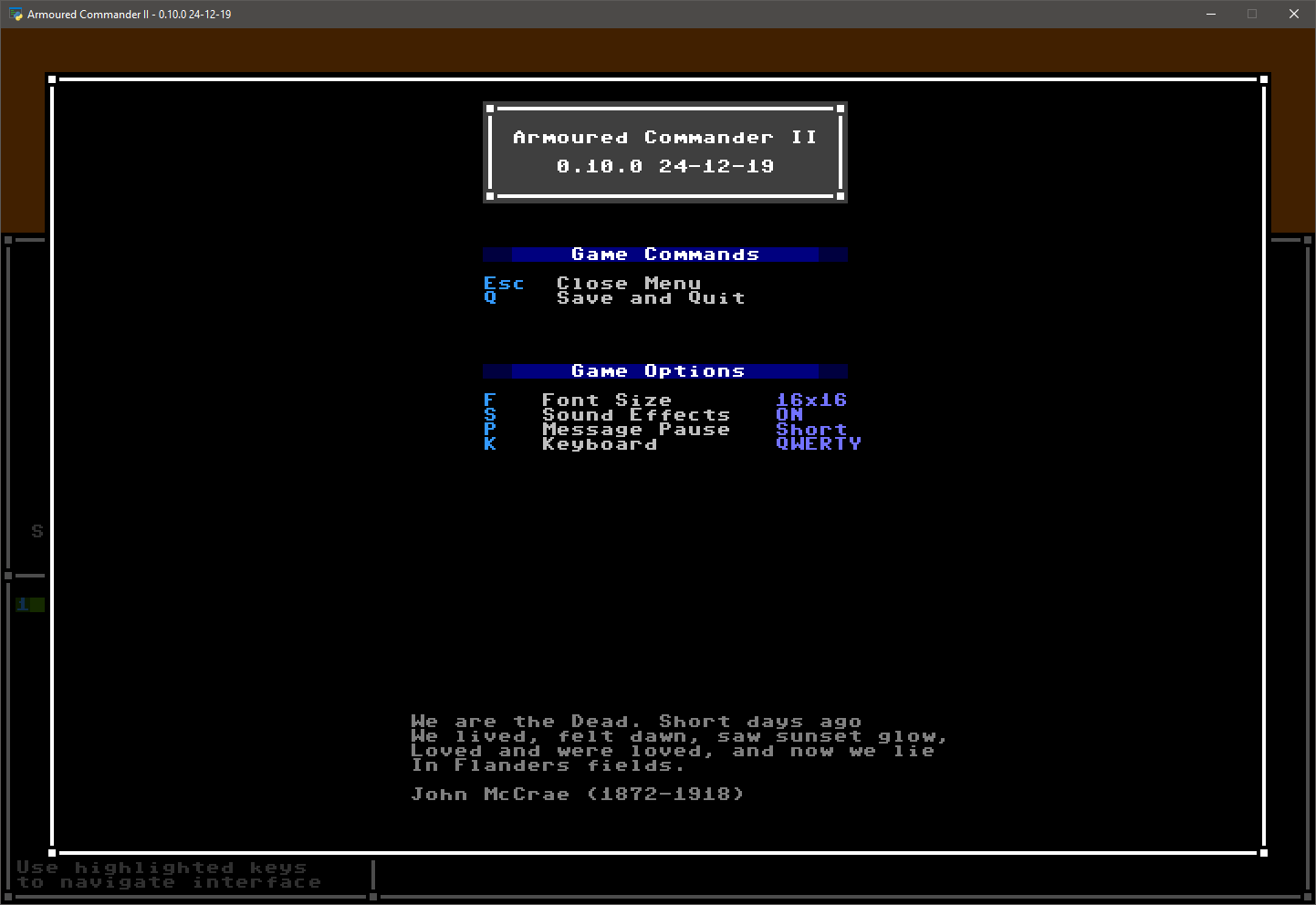 Game menu image