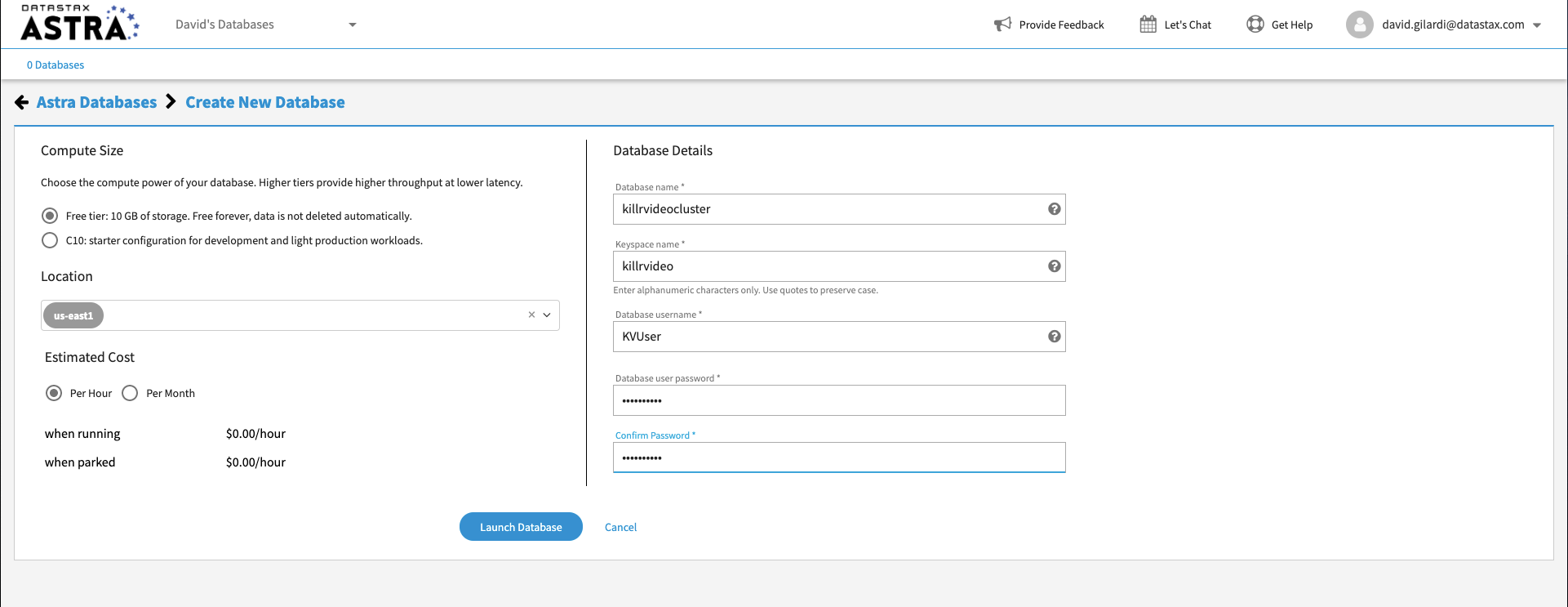 Database Form