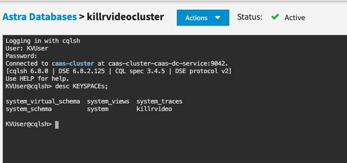 Desc keyspaces