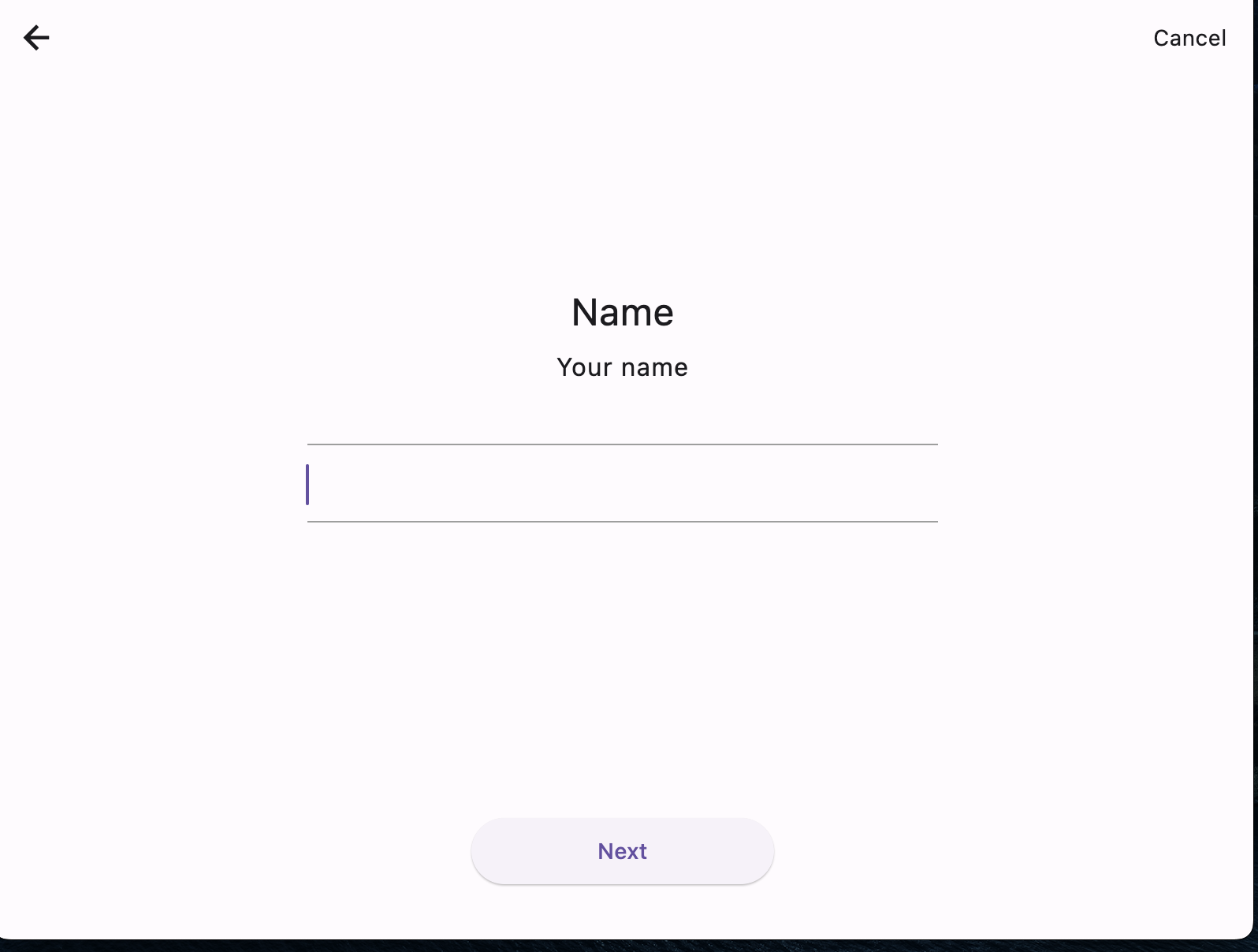 Name Input