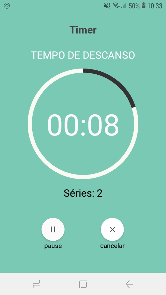 timer screen resting time
