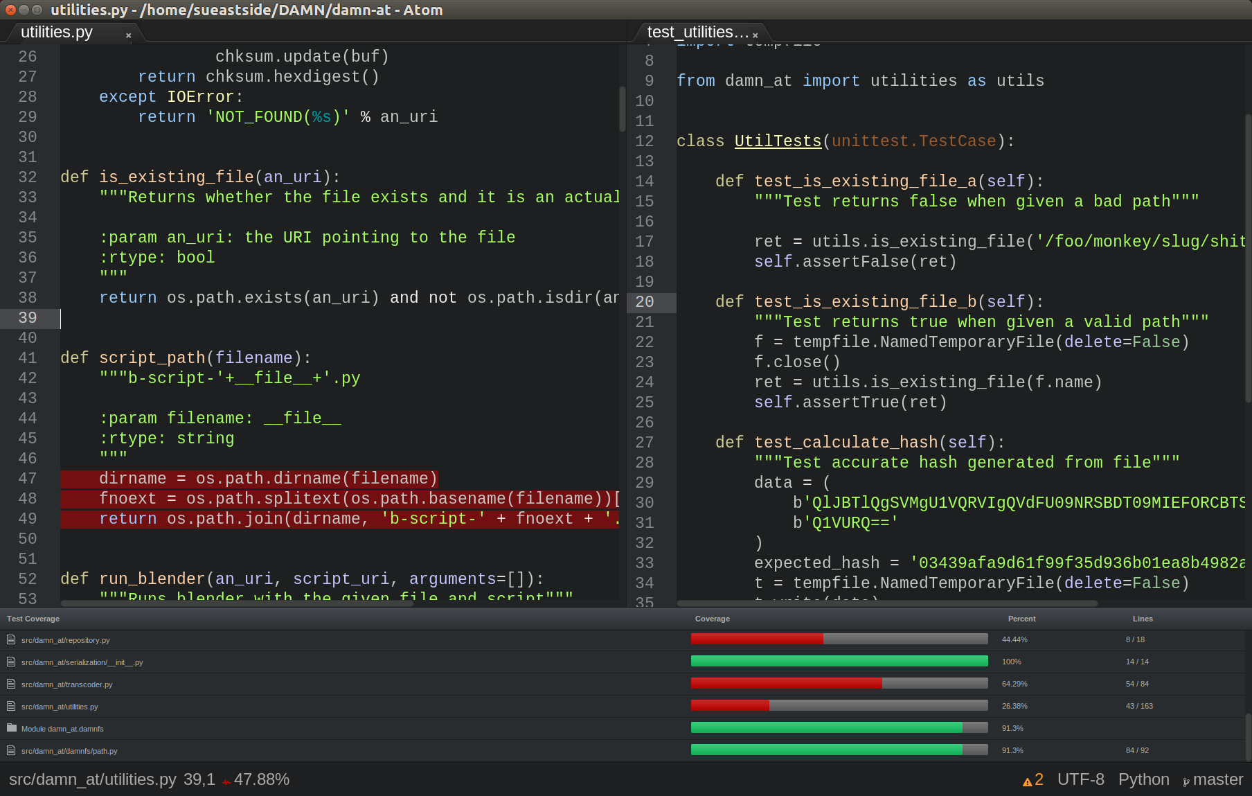 python text editor vs atom