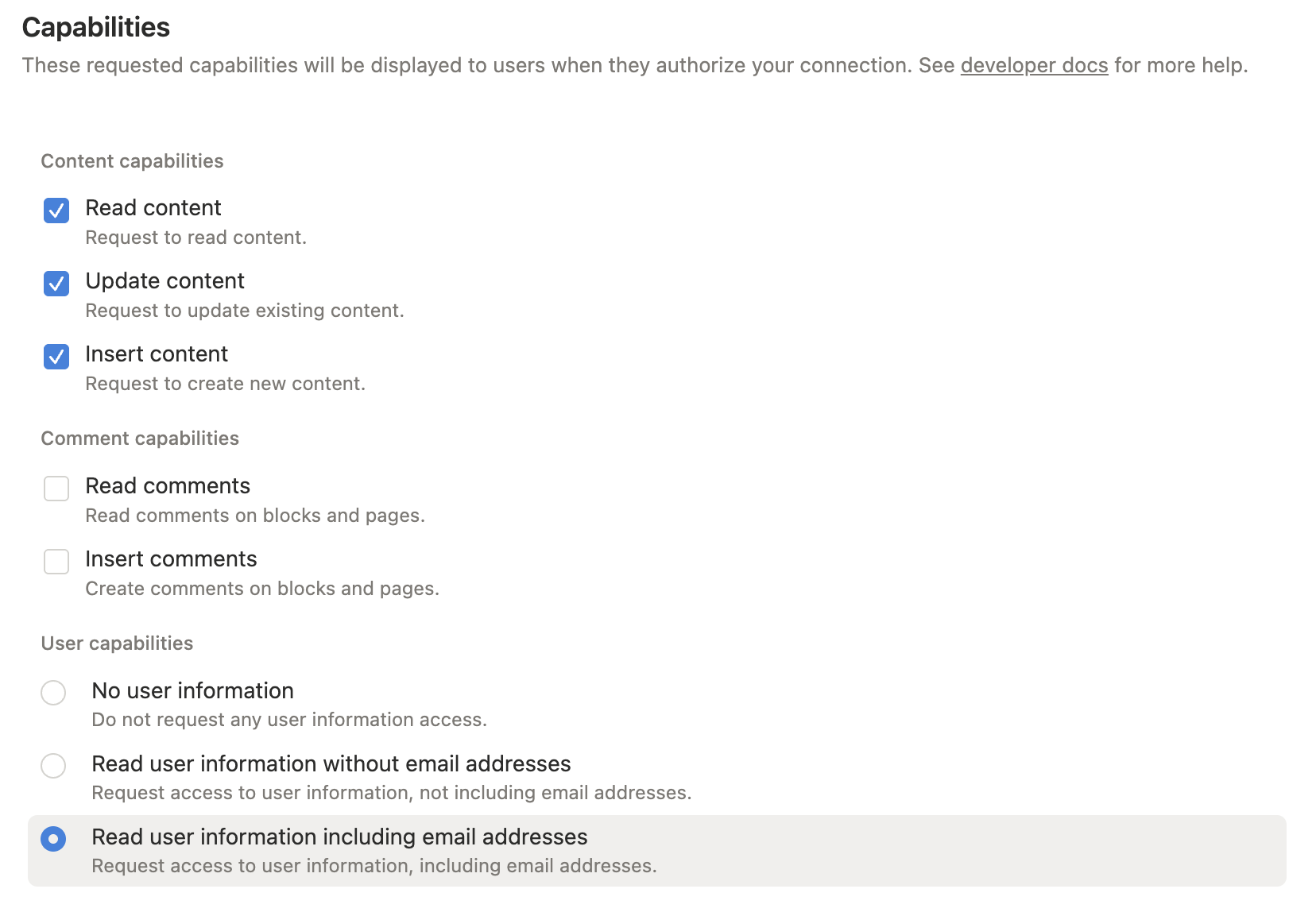 Notion integration capabilities