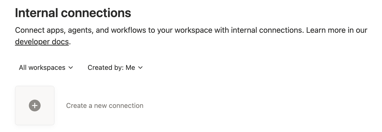 Internal connections