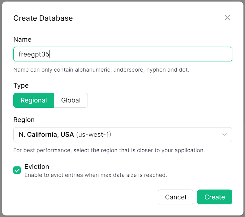 Create Database