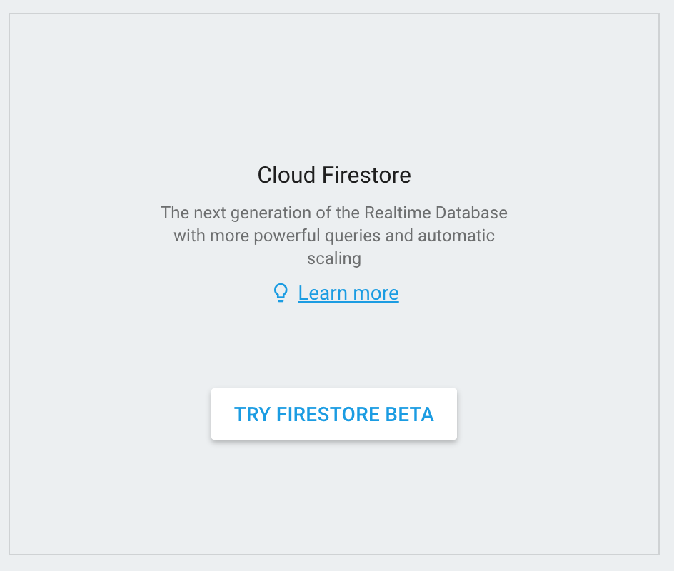 Create Firestore database