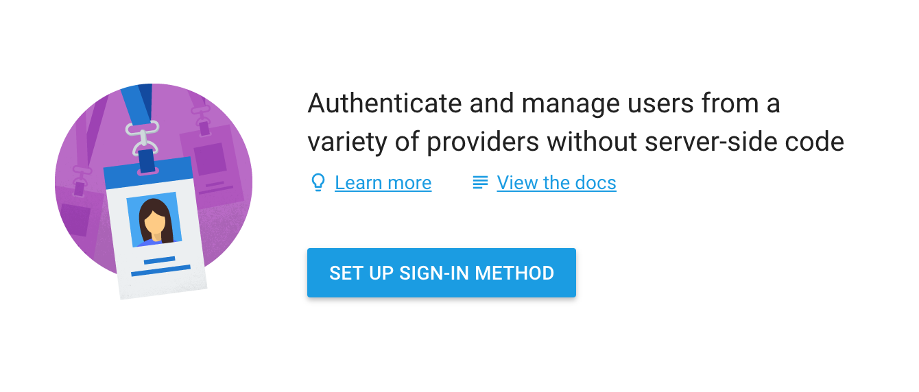 Setup authentication