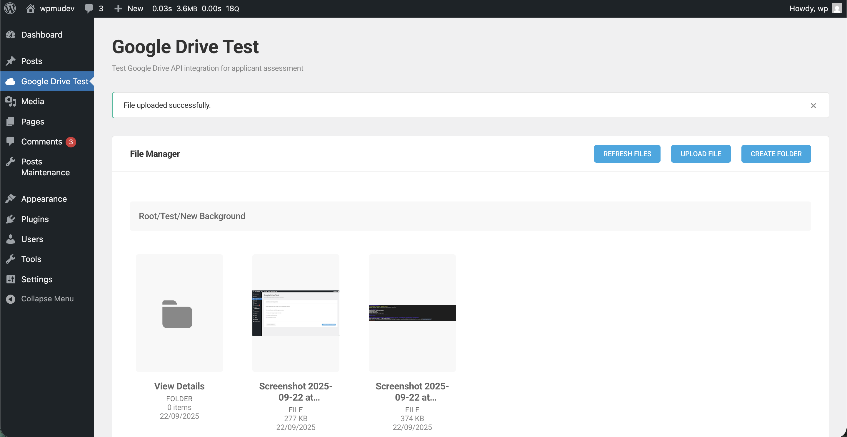 File Upload Success