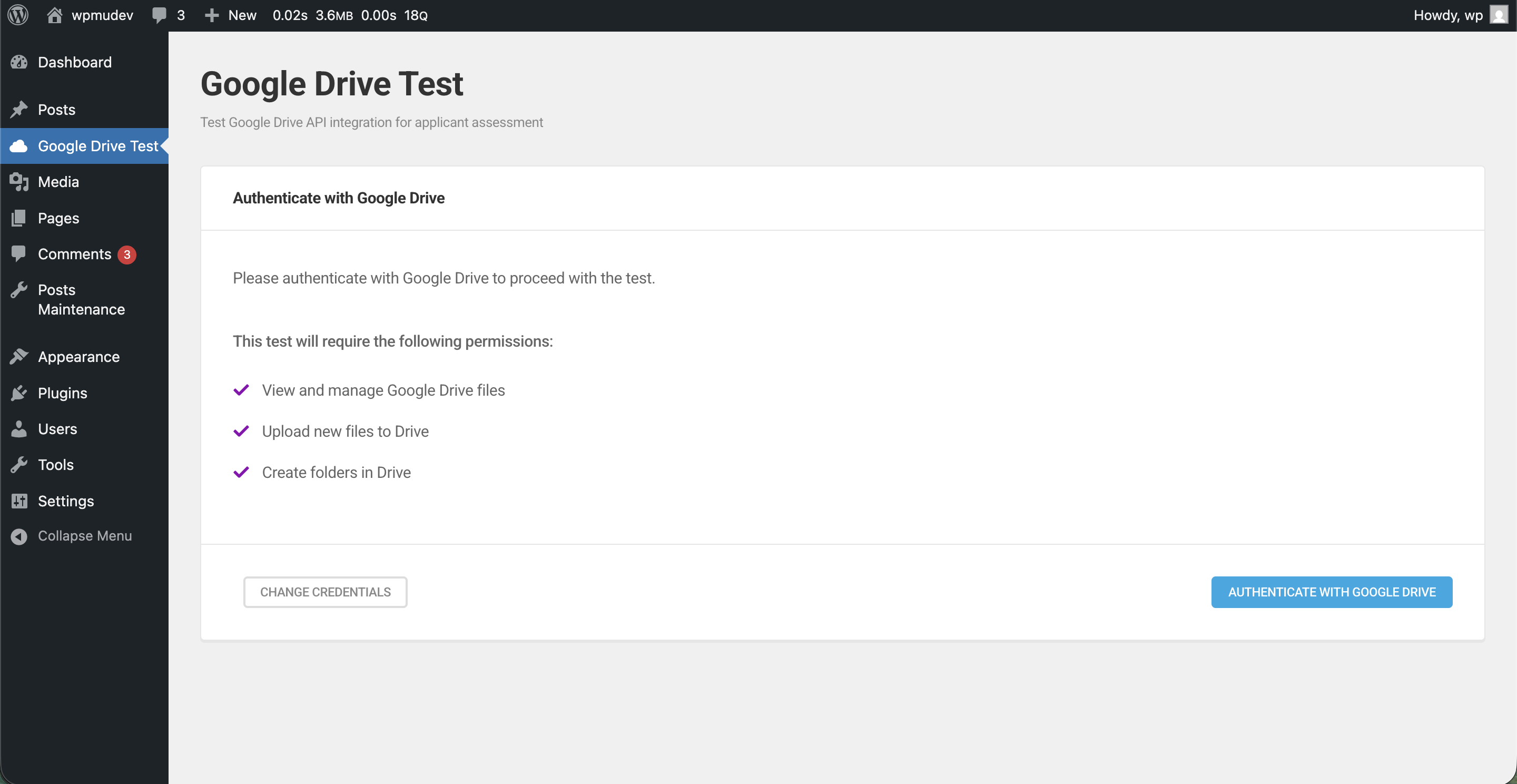 Google Drive Authentication