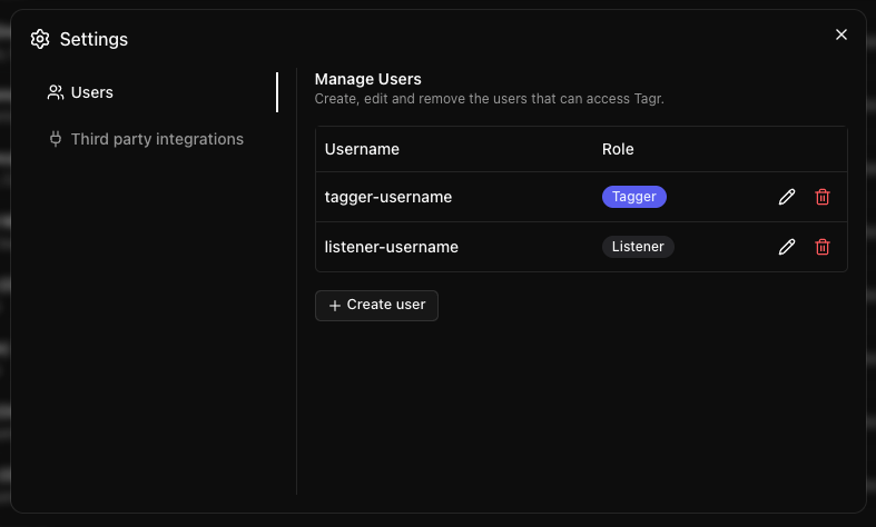 User management