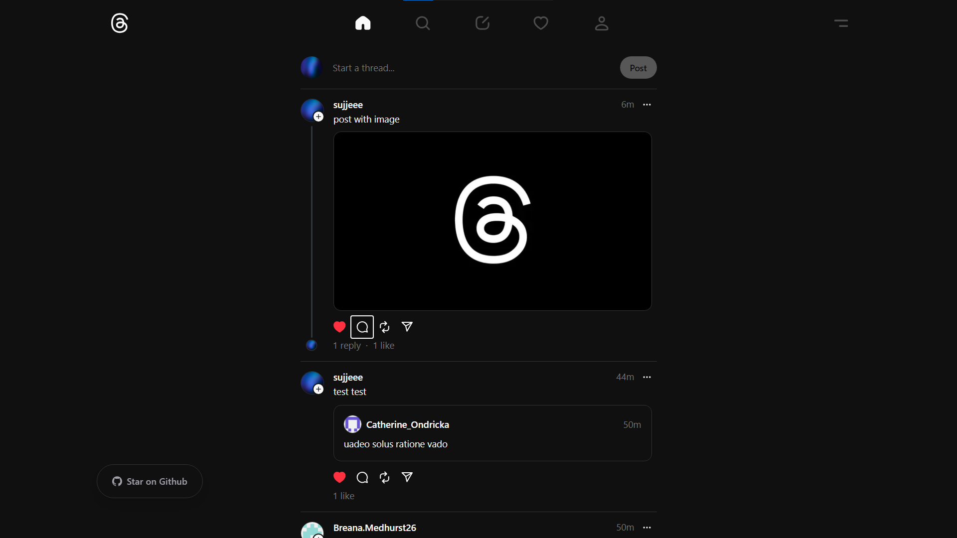 Feed Page