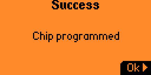 WCH SWIO Flasher - program chip done screen
