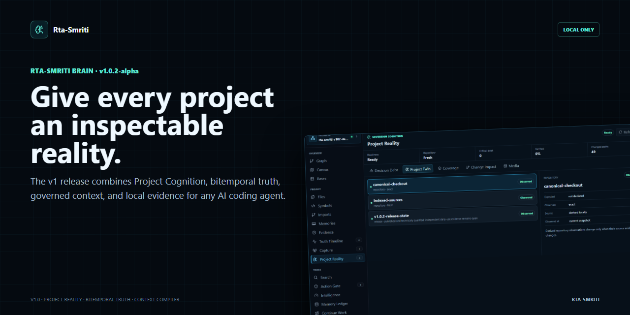 Rta-Smriti Brain - Give every project a memory
