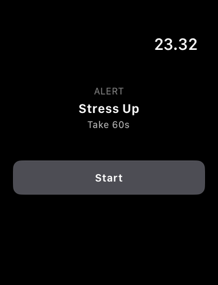 Triggered alert screen