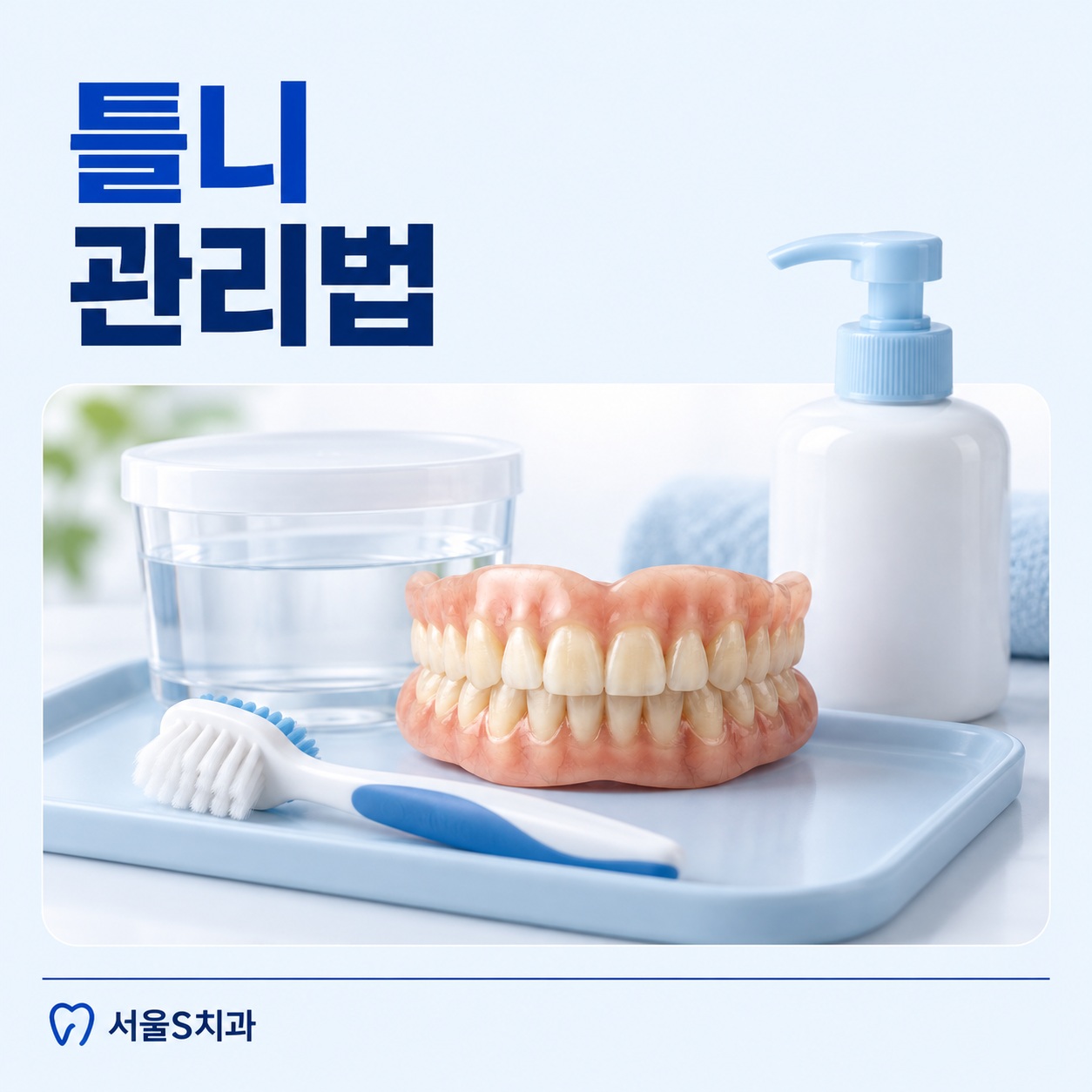 안산 중앙동 치과 틀니 세척 및 관리법