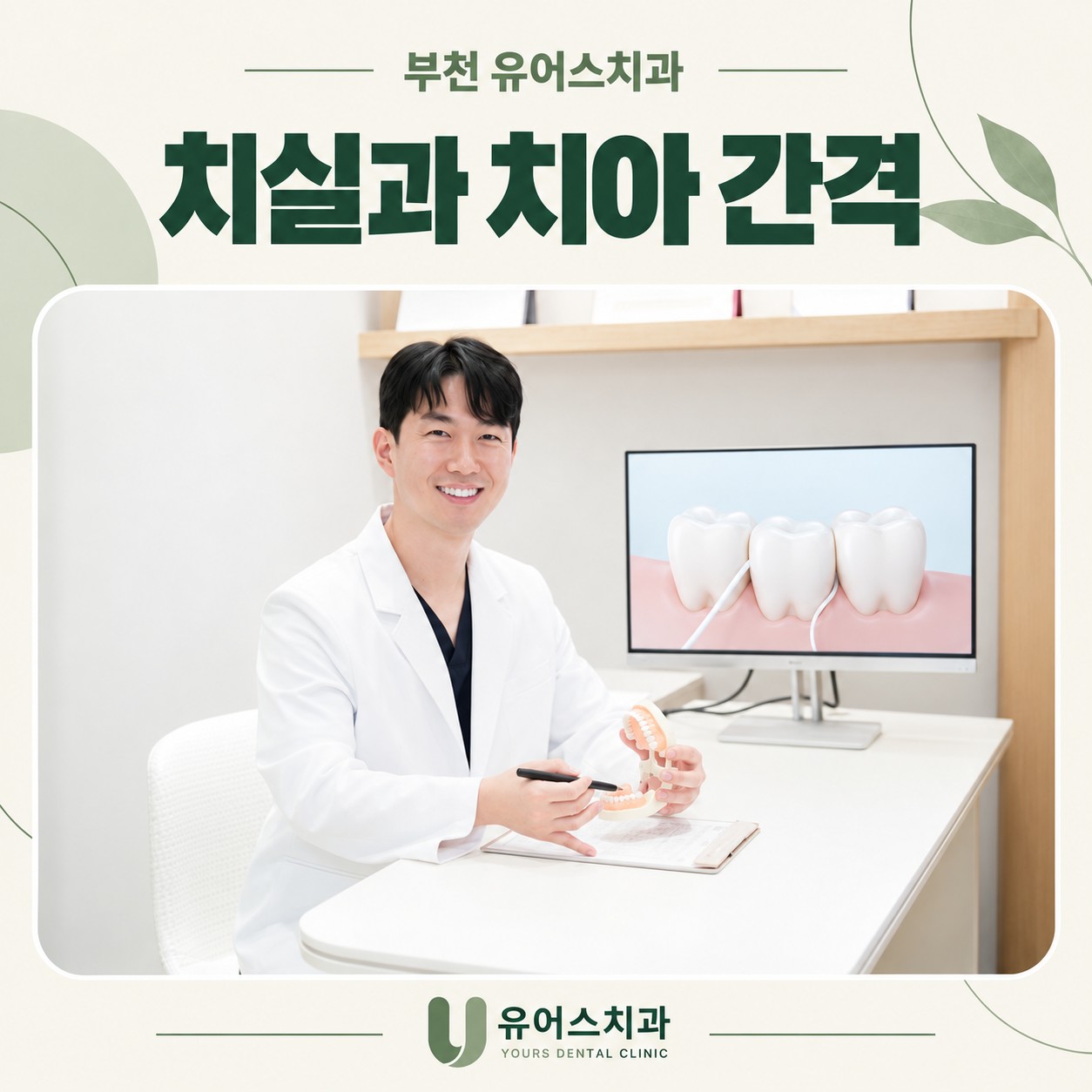 부천시청역 유어스치과 치실 사용 후 치아 틈 변화 안내