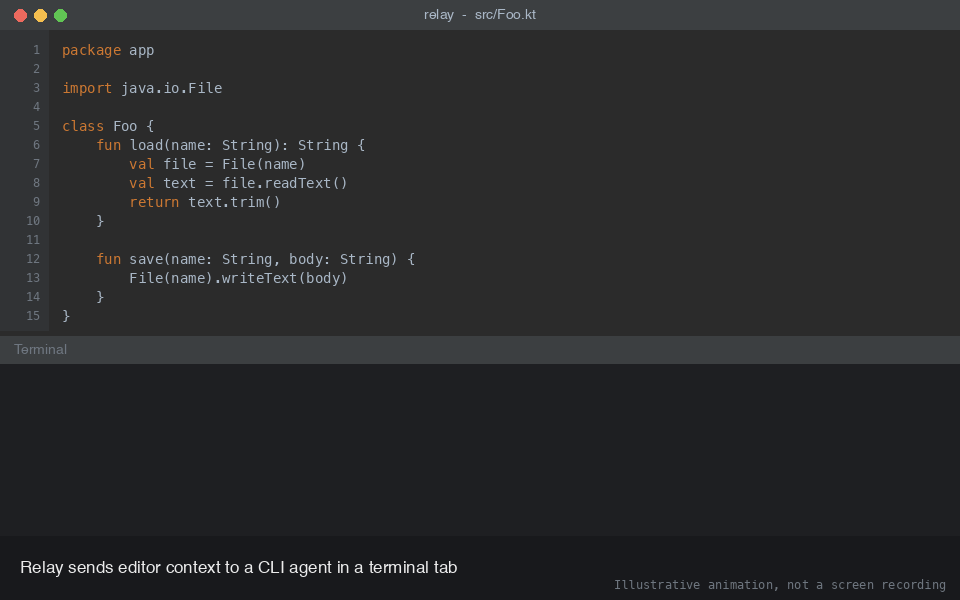 Relay in a JetBrains IDE