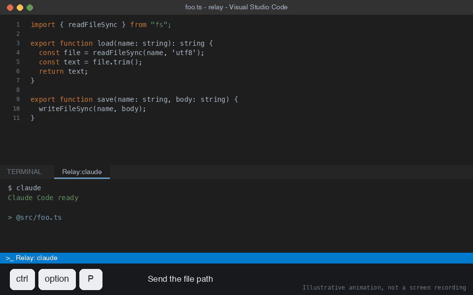Step 2: send the file path