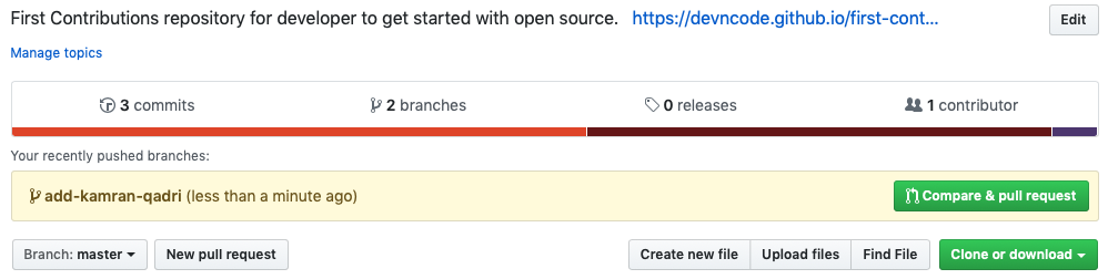 create a pull request