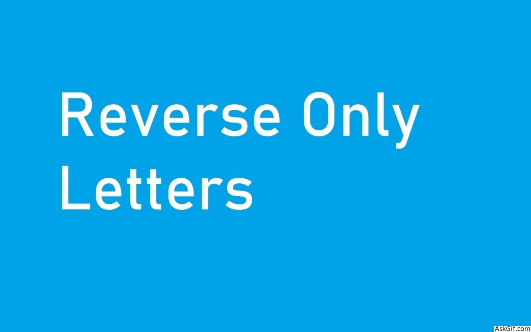 Reverse Only Letters