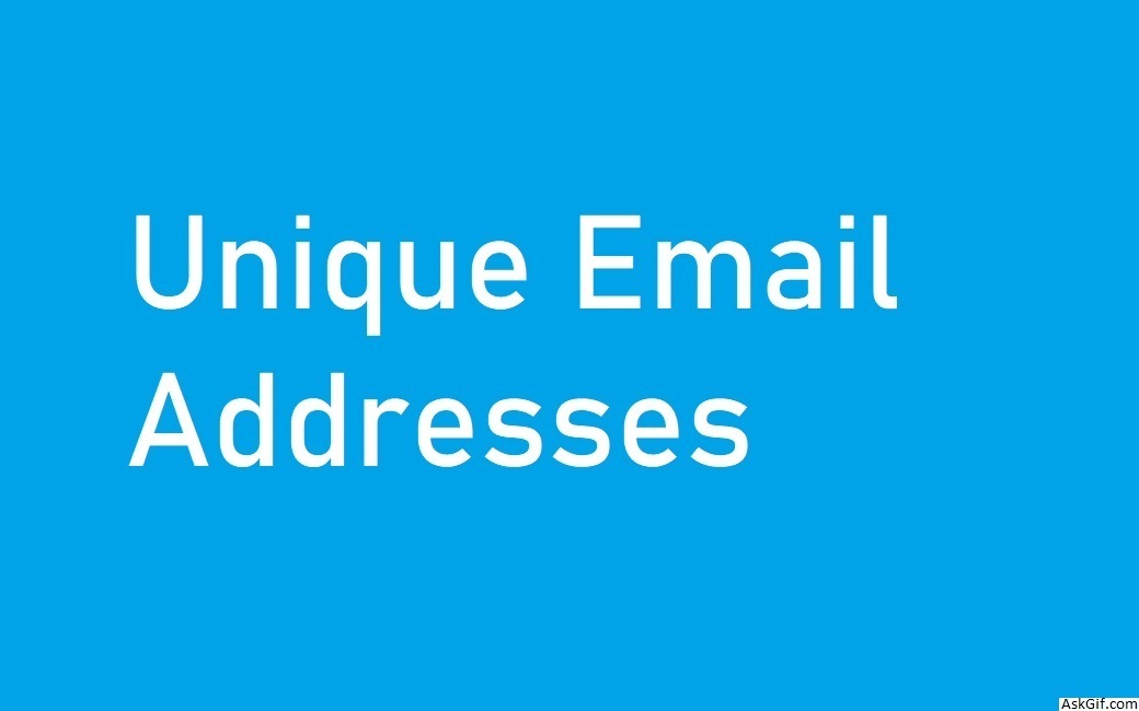 Unique Email Addresses