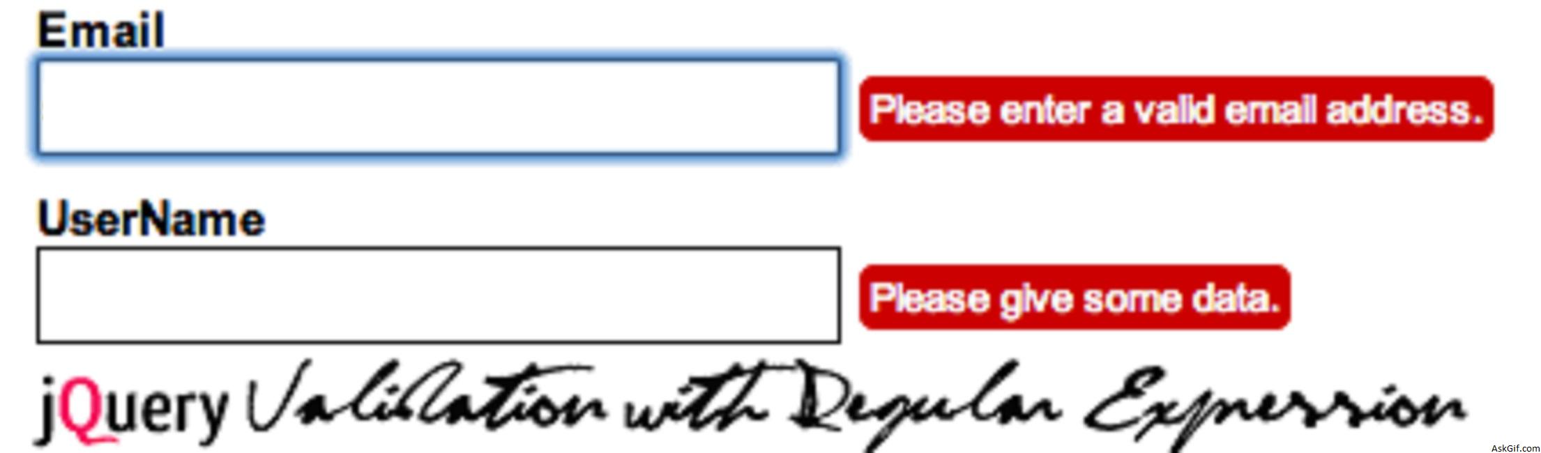 Implementing Jquery Validation with Regular Expressions.