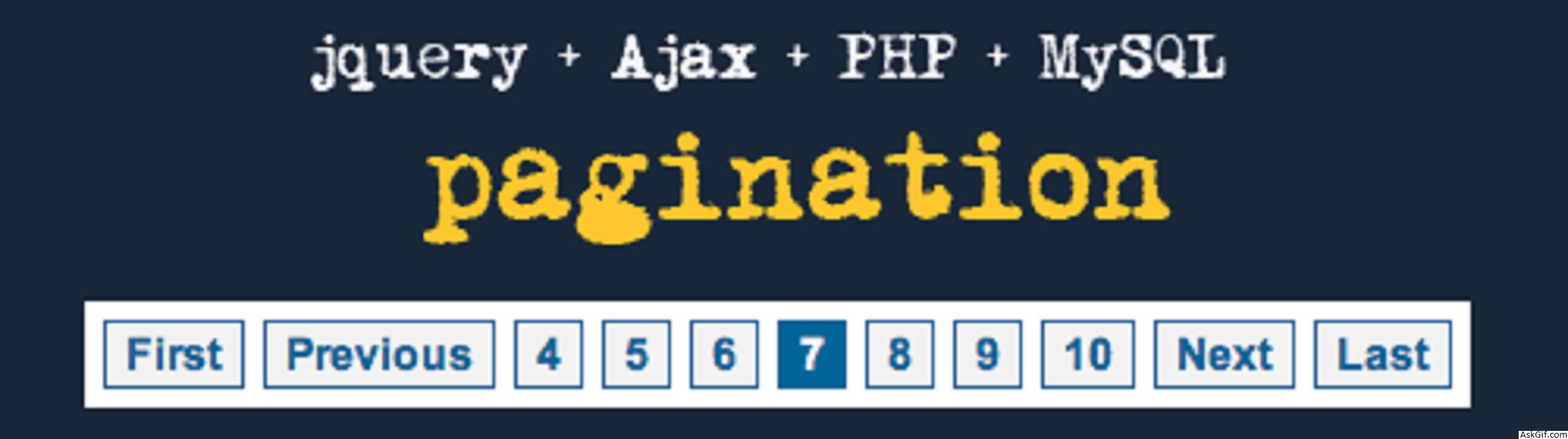 Implementing Pagination Using Jquery, PHP, Ajax, and MySQL.